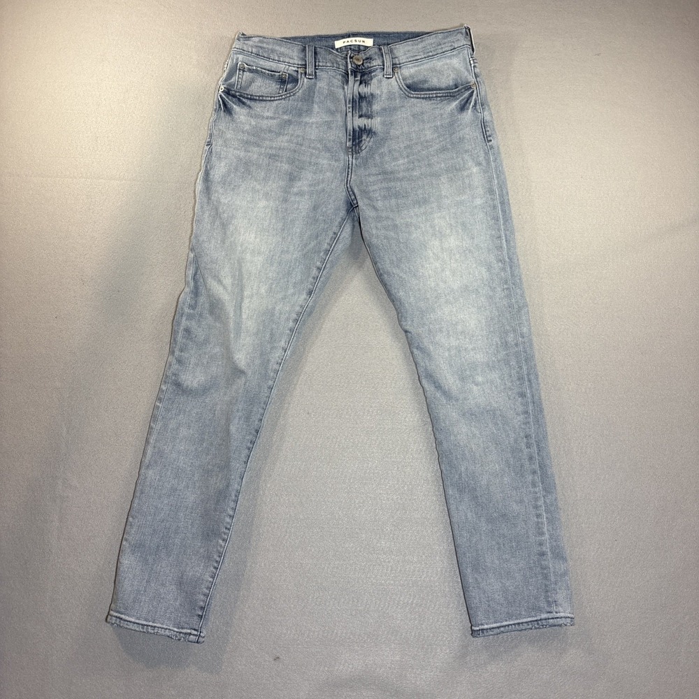 Pacsun Men's Slim Taper Jeans 30x30 (32x30) light wash stretch